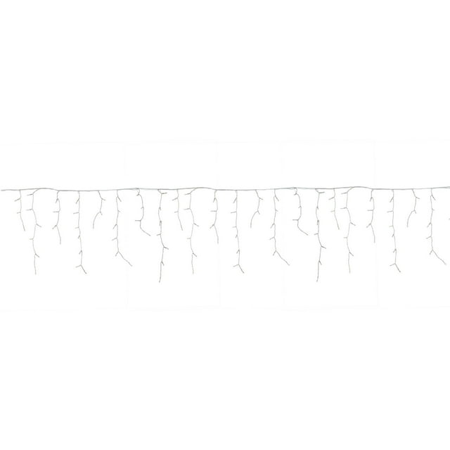 240 5MM LED ICICLE, INDOOR/OUTDOOR, TWINKLING, ADAPTOR, CLEAR WIRE, MULTICOLOUR, CONNECTABLE