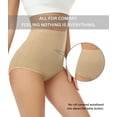 thumbnail image 3 of Wirarpa Women's Cotton Stretch Full Coverage Briefs, Beige 4-Pack, 3 of 6