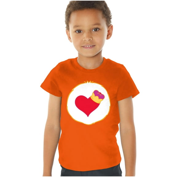 Care Bears Cousins Brave Heart Lion Belly Kids T Shirt (4) for Toddler Boys and Girls, Orange