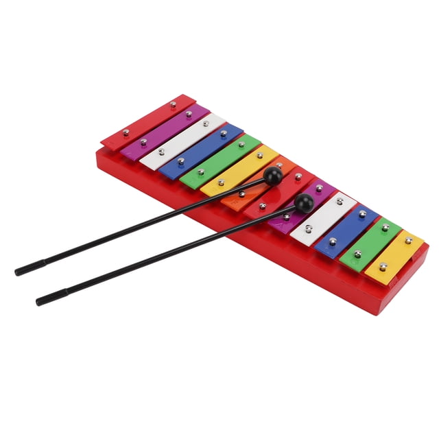 Glockenspiel De Madera, Xilófono Colorido Aluminio+abedul Diseño Tradicional único Suave Sonido Dulce Nítido Para Crear Música