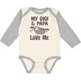 thumbnail image 3 of Inktastic My Gigi and Papa Love Me Girls Long Sleeve Baby Bodysuit, 3 of 5