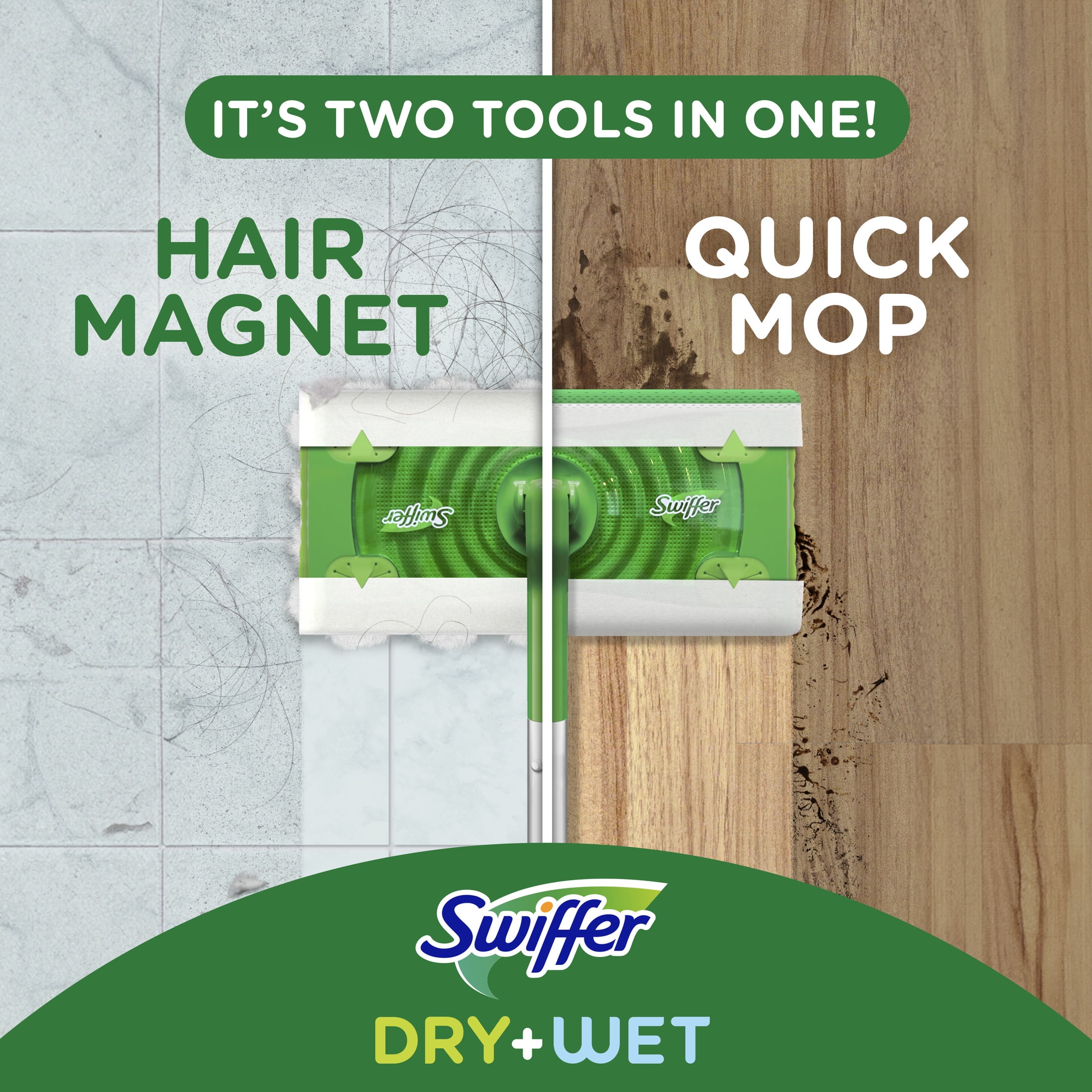 Swiffer Sweep + Mop, Broom & Mop Alternative, Dry & Wet Floor Cleaner, Fresh Scent, Cleaning Set