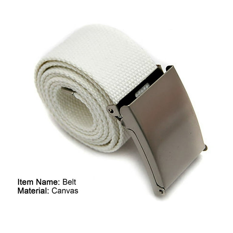 Frogued Canvas Belt Unbuckle Easily Canvas (White) for Canvas Unisex Web Belt Outdoor
