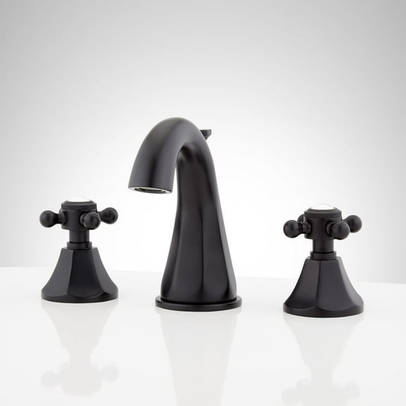 Signature Hardware Shwscbr801 Boca Raton 1.2 GPM Widespread Bathroom Faucet - Black
