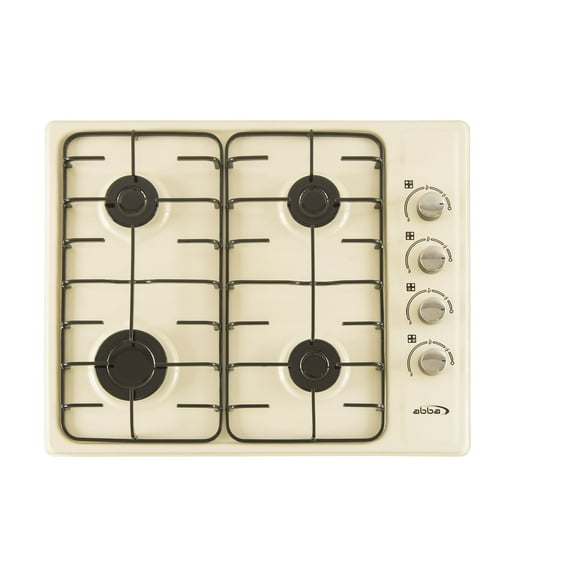 ABBA Retro Gas Cooktop 24-inch with 4 Burners - Cream Color