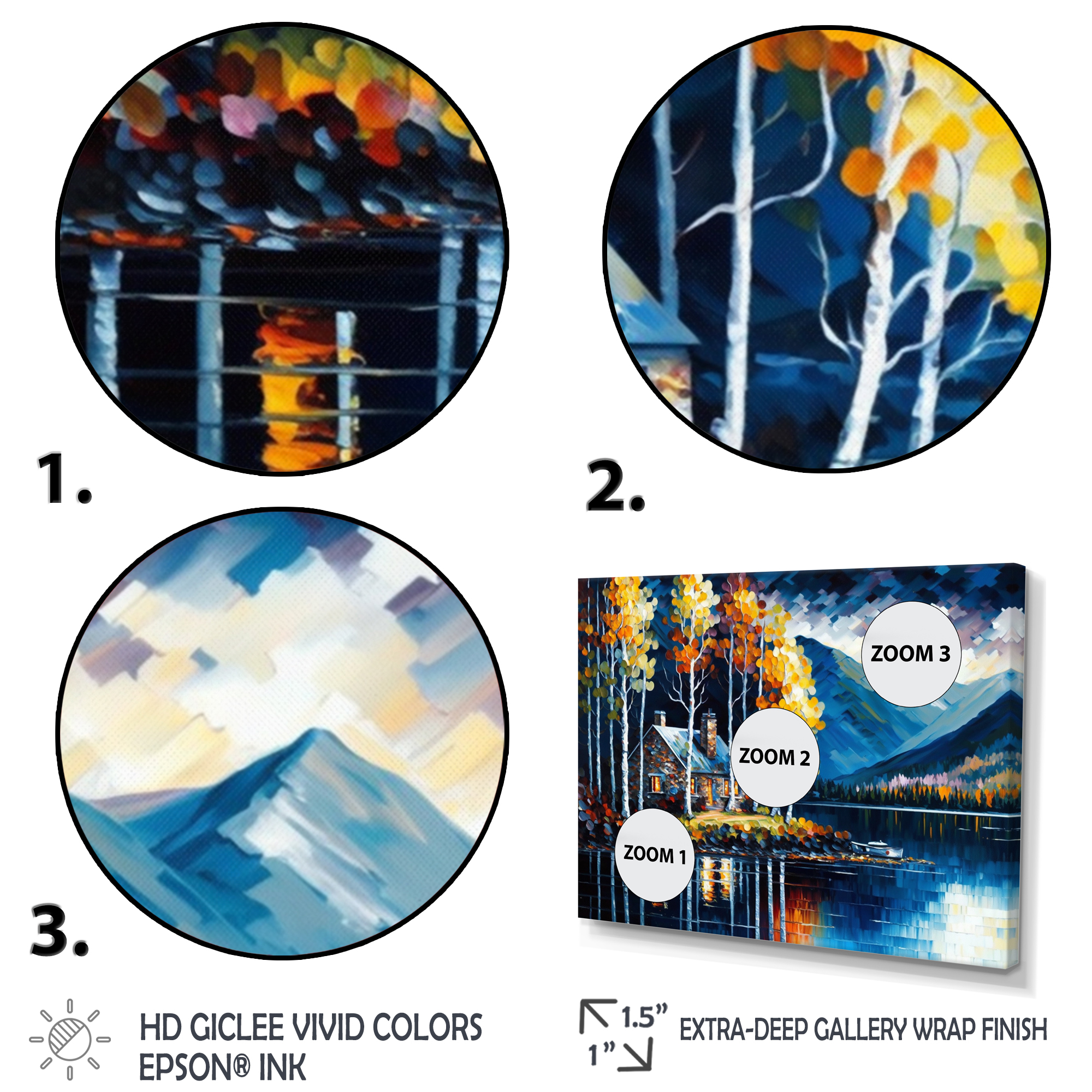 Designart Lake House Scenery In Fall III Canvas Wall Art