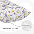 thumbnail image 3 of Lsque Daisies Flowers Pattern Pillow Case – Soft & Cozy Throw Pillow Cover, Hypoallergenic Cushion Case for Sleeping Women with Envelope Closure-14"x20", 3 of 6