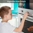 thumbnail image 5 of Empava 24 in. 2.3 cu. Ft. Single Gas Wall Oven - Bake Broil Rotisserie Functions with Mechanical Controls - Built-in Timer - Convection Fan in Stainless Steel EMPV-24WO08, 5 of 15