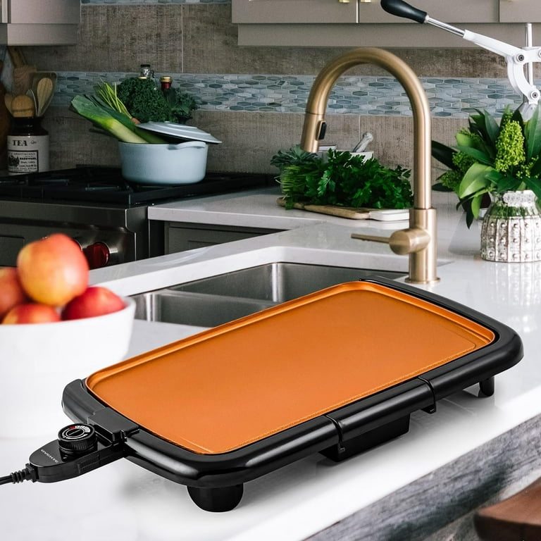 Aoran Pancake Indoor Grill Electric 22 inch Extra Large Electric  Griddle,Family sized Griddle Electric Non-stick for Pancakes,Burgers