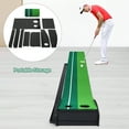 thumbnail image 4 of Fisca Putting Green Mat 9.9FT Golf Training Putting Mat with Auto Ball Return for Indoor/Outdoor, 4 of 5