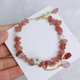 thumbnail image 3 of Pulsera de cristal hecha a mano cuentas de transferencia flores de melocotón Strawberr, 3 of 4