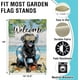 thumbnail image 2 of Bandera decorativa pequeña para jardín con diseño de perro labrador negro, ideal para la playa, el jardín, el césped y el exterior, ideal como regalo para amantes de los perros, con forma de anillo, 2 of 6