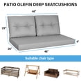 thumbnail image 2 of WINSOON 48 x 24 Inch Outdoor Loveseat Cushion Set-Dark Grey, 2 of 5