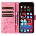 thumbnail image 6 of TECH CIRCLE for Apple iPhone 16 Plus Case 6.7" 2024 - PU Leather Flip Wallet Phone Case with Credit Card Holder Slots & Stand Function, Lightweight Slim Thin Cute Butterfly Cover with Lanyard, Pink, 6 of 7