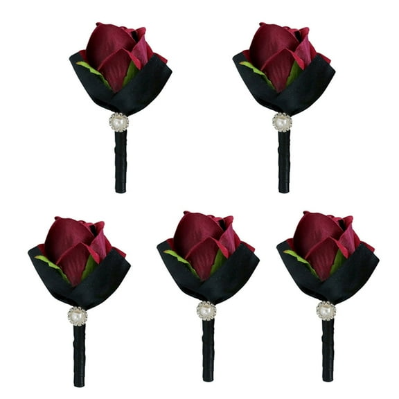 BQBQERT Rose Boutonniere Rose Wrist Corsages for Wedding Ceremony, Bride and Proms