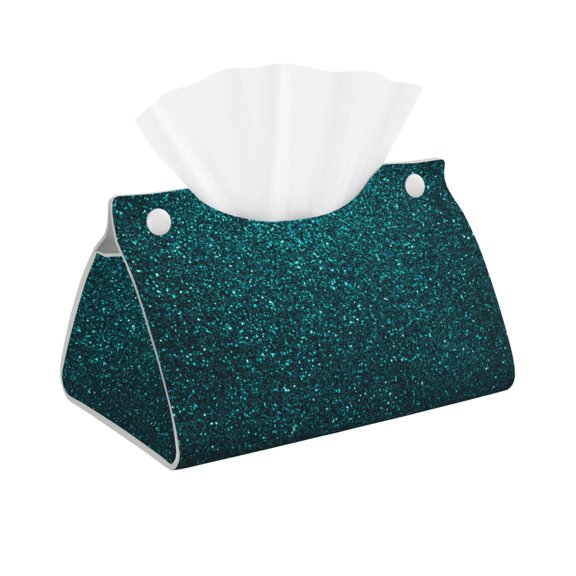 Logiee Navy blue sparkling Print Tissue Box Cover,Stylish Tissue Box Holder Decorative Tissue Cover for Bathroom Toilet Bedroom Living Room Table Desk Office