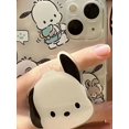 thumbnail image 4 of Sanrio-carcasa de teléfono móvil Pochacco de Anime, soporte de aire, HelloKitty Kuromi Melody Cinnamoroll, accesorios plegables telescópicos, regalo, 4 of 4
