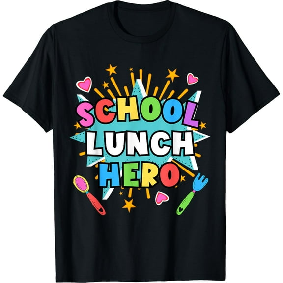 Premium Comfort - Lunch Hero Squad Tee a Food Service worker School lunch hero T-Shirt