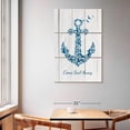 thumbnail image 2 of Elephant Stock Anchor Quote Wall Art - Vertical Multi Panel Canvas - Living Room Wall Decor - Nautical Multi Panel - Beige And Blue Decor - 42" x 65", 2 of 8