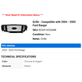 thumbnail image 2 of Grille - Compatible with 2004 - 2005 Ford Ranger, 2 of 2