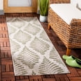 thumbnail image 3 of SAFAVIEH Courtyard Asher Geometric Indoor/Outdoor Runner, 2'3" x 6'7", Beige/Green, 3 of 9
