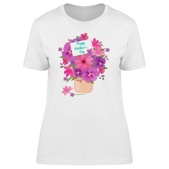 Happy Mothers Day Flower Bouquet Tee Women's -Image by Shutterstock