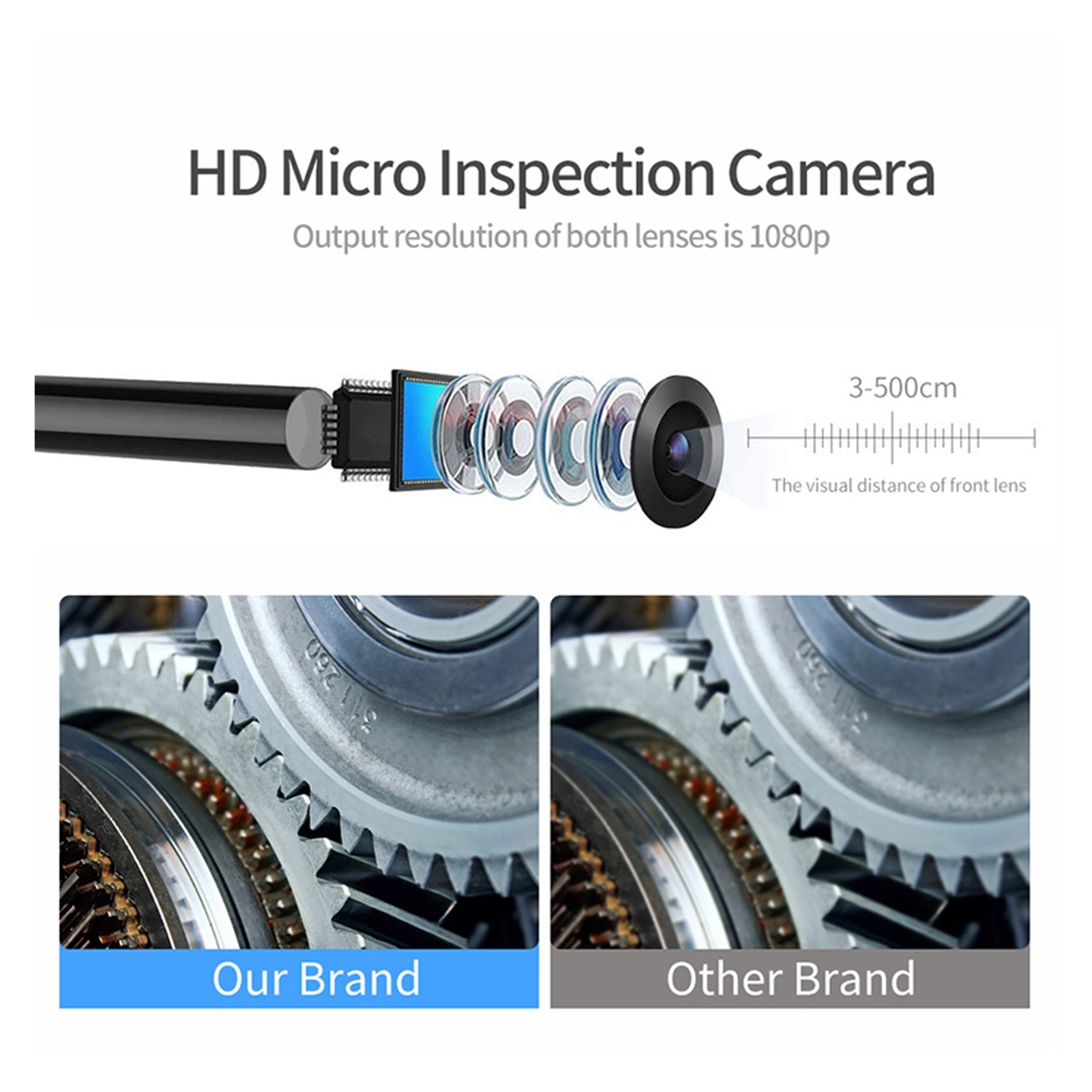 8mm Wifi Endoscope Camera IP67 Waterproof WiFi Borescope 1080P HD Single& Dual Inspection Camera , User-Friendly Borescopes