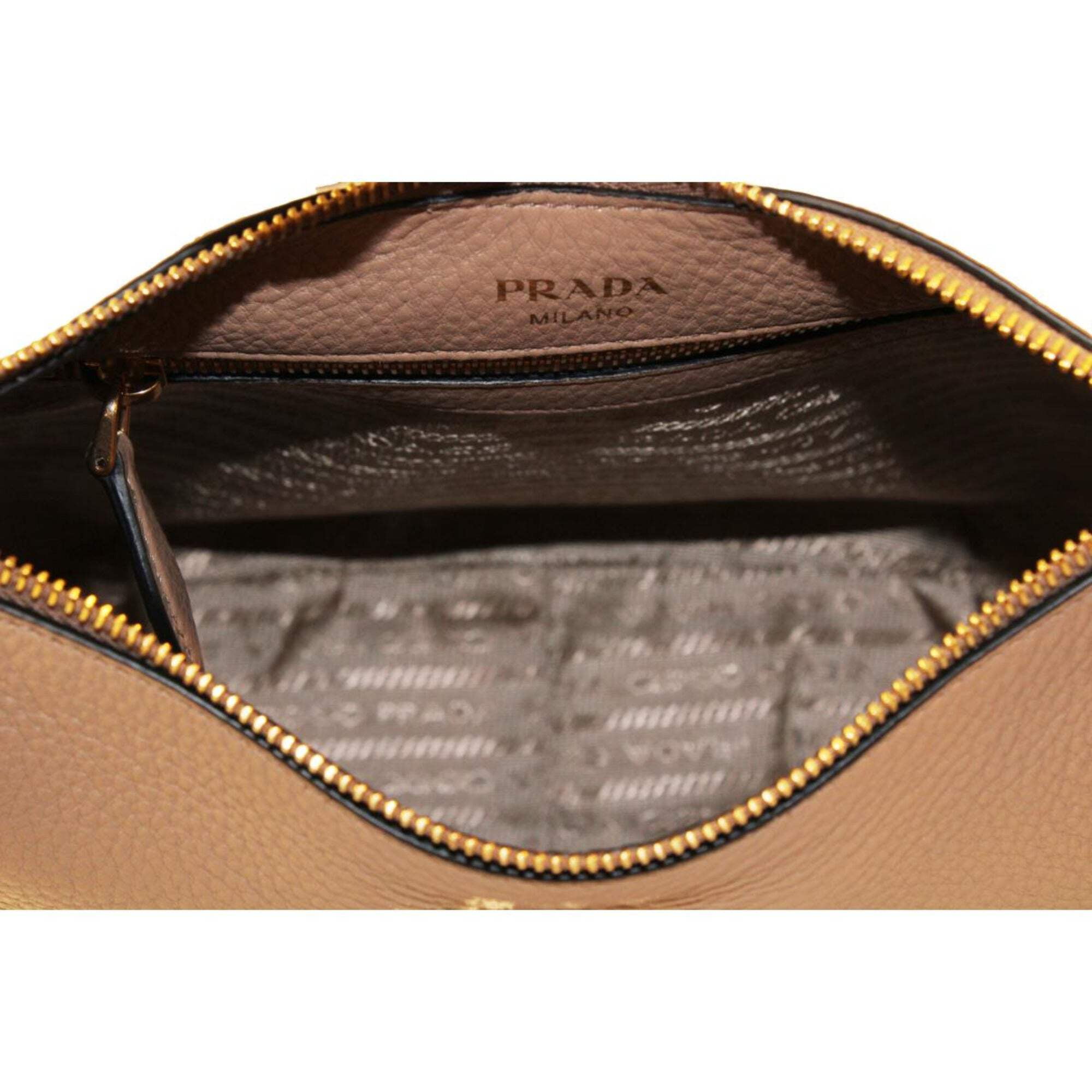 Prada Vitello Daino Tan Leather Bag Nylon Web Stripe Strap Prada Vitello Daino Tan Leather Bag Nylon Web Stripe Strap