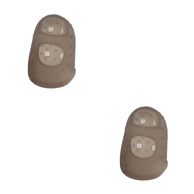 Tholdsy Protectores de silicona para dedos de guitarra, antideslizantes, resistentes al desgaste, para ukelele, ahuecados, hipoalergénicos, gris L Type2 NO2