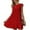 Red, variant on gakvbuo Babydoll Tiered Mini Dress For Women Plus size Skirt Casual Short Mini T-Shirt Dress Ruffles Boho Dress Round Neck Sleeveless Pleated Tunic Dress