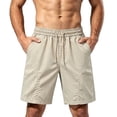 thumbnail image 2 of IROINNID Men's Solid Color Quick Dry Running Shorts with Elastic Drawstring Waist and Side Pockets Lightweight Breathable Outdoor Sports Gym Casual Summer Wear, 2 of 5
