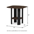 thumbnail image 4 of HOMLUX 20" x 20" x 20" Nightstand Modern Bedside Table with Shelf, Columbia Walnut & Black, 4 of 5