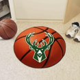 thumbnail image 2 of FANMATS 10206 Alfombra con forma de baloncesto de los Milwaukee Bucks - 27 pulgadas. Alfombra decorativa para fanáticos de los deportes con diseño de baloncesto de diámetro, 2 of 5