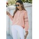 thumbnail image 4 of ABPHQTO Camisa de mujer de manga larga con botones de croché de encaje rosa, 4 of 5