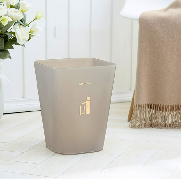 Hi.fancy Trash Can,Trash Bin,Waste Paper Basket,Wastebasket,Trash Box, Size: 19.8*19.8*23.5cm, White