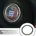 thumbnail image 2 of Unique Bargains 4 Pcs Car Engine Start Stop Decoration Ring Rhinestone Push Start Button Knob Trim Knob Bling Ring Black, 2 of 6