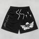 thumbnail image 1 of Y2K Pantalones cortos de gimnasio para hombres y mujeres con estampado 3D de cruz de ángel, pantalones cortos deportivos casuales de malla de secado rápido,, 1 of 5