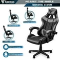 Soontrans Gray Gaming Chairs with Massage,Ergonomic Computer Gamer