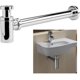 thumbnail image 5 of Juego de trampas para botellas Premium, con tubo de desagüe/tubo de salida para lavabo de baño, fregadero de cocina, lavabo (cromado), 1 Uds., 5 of 5