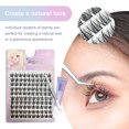 thumbnail image 3 of Pestañas postizas Cómodas extensiones de grupos de pestañas Kit de extensión de pestañas DIY suave, 3 of 9