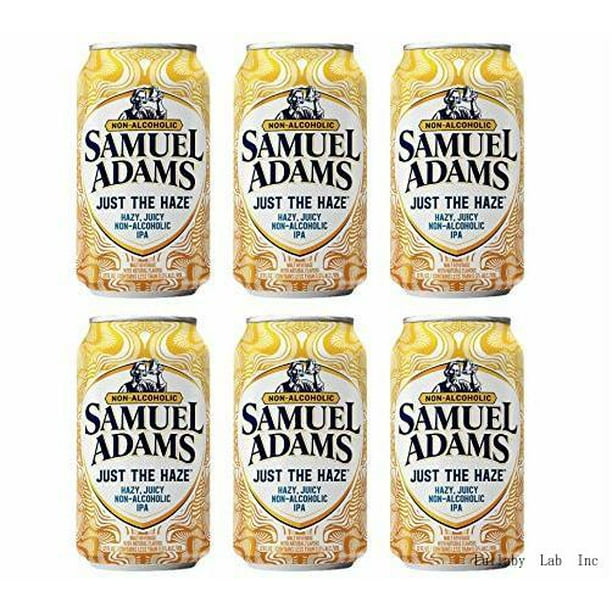 [Pack Of 6] Samuel Adams Just The Haze Hazy, Juicy NA Non Alcoholic IPA Beer Drink 12 Fl Oz