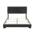 thumbnail image 5 of Modern Sleep Matelas Faux Leather Upholstered Bed, Brown and Full, 5 of 9