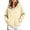 Beige, variant on Besolor Sweatshirts for Kids Girls Fall Winter Fleece Lined Thermal Warm Long Sleeve Hooded Quarter Zipper Pullover Tops with Pocket(13-14 Years,White)