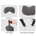 thumbnail image 6 of 2 in 1 Travel Neck Pillow with Eye Mask, Memory Foam U-Shaped Airplane Pillow, Portable Light Blocking Sleep Mask Pillow for Travel, Office, Car and Home Use, 6 of 7