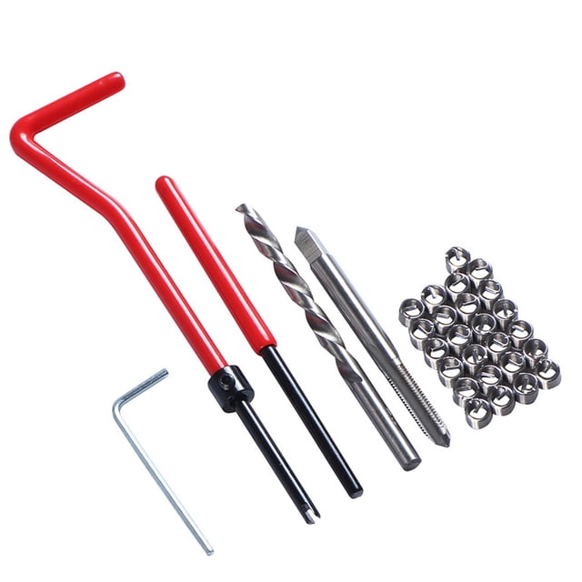 Miangastore 30 Pcs Thread Rethread Helicoil Repair Kit Metric M5 Insert Installation Kit Tool for Automotive Repairs