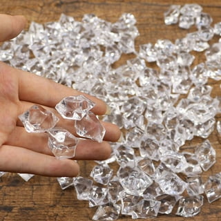 ARZASGO 1000pcs Acrylic Crystals Ice Rocks Clear Gem Stones for Vase Fillers, Table Scatter, Party Favor, Wedding Decoration, Arts Crafts (2/4 inch)