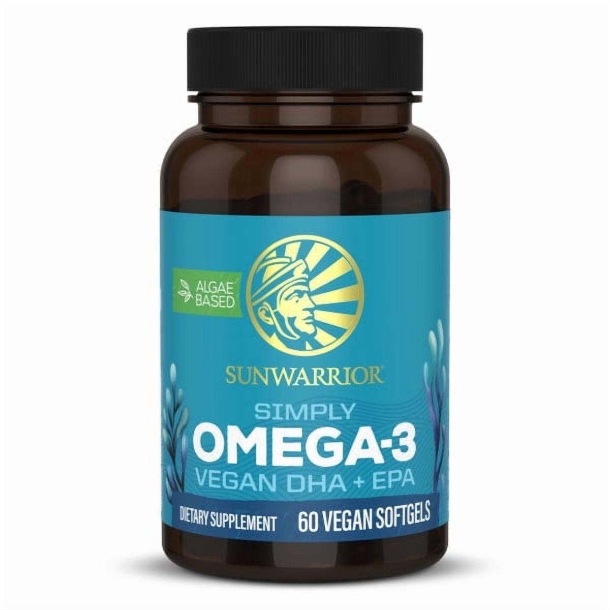Sunwarrior Vegan Omega 3 Algae Oil Plant-Based DHA & EPA from Algae Oil | 550mg Omega-3s per Softgel 30 Servings