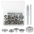 thumbnail image 4 of Ctnporpo Kit de 10 Boutons-Pression en Cuir Robuste avec Trou de Matériau, Outils de Lavage Mini, 4 of 9