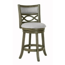 New Classic Furniture Manchester 24" Solid Wood Counter Stool in Olive Gray
