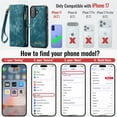 thumbnail image 3 of CaseMe Leather Case for iPhone 17,2 in 1 Detachable Wallet Case with 8-Card Holder Zipper Bills Slot,Magnetic Shockproof Flip Leather Cover Zipper Pocket Phone Cases,Blue,For iPhone 17, 3 of 11